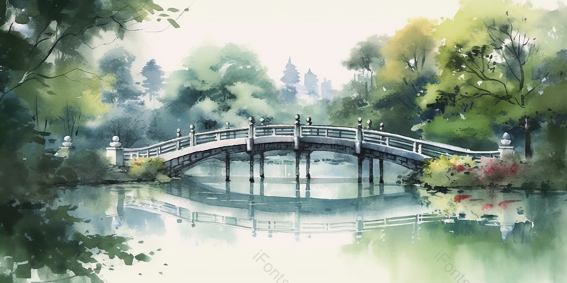 唯美意境古风自然春天山水节气水彩画,插画/手绘图,插画/手绘图库,插画/手绘图下载,插画/手绘